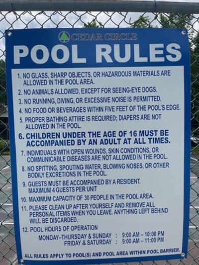 Pool Signs Photo